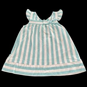 The Name Dropper girls 2T Aqua‎ Stripe Swim Cover Up Dress Sundress beach Pool